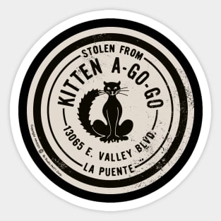 Vintage Kitten A Go-Go Distressed Sticker